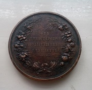 Монета медаль Губернской выставки сельских произведений.