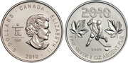 Серебрянная памятная монета ВАНКУВЕР 2010.